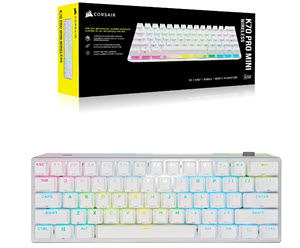 Milwaukee PC - K70 PRO MINI WIRELESS 60% Mechanical CHERRY MX Red Switch Keyboard with RGB Backlighting - White