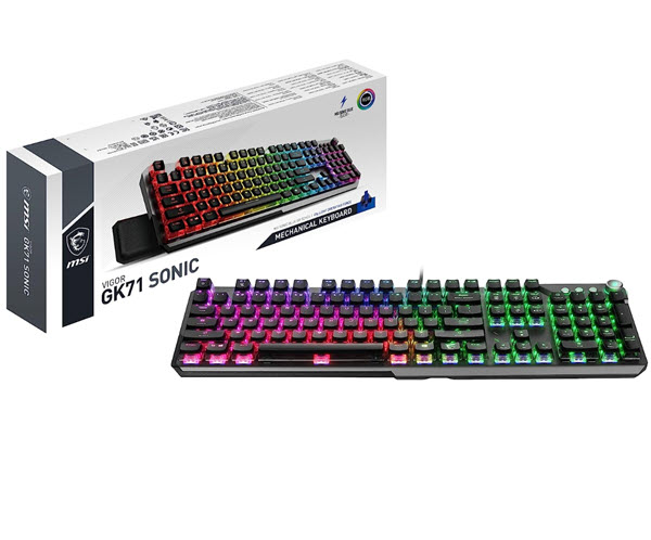 Milwaukee PC - MSI VIGOR GK71 SONIC GAMING KEYBOARD - BLUE SWITCHES - Wired,  Wrist Rest, RGB