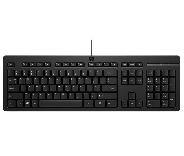 Milwaukee PC - HP 125 Wired Keyboard - Full size, 3-Zone