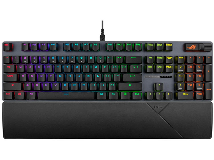 Milwaukee PC - Asus ROG Strix Scope II Gaming Keyboard - 100%, NX Switches, 1000Hz, Detachable Wrist rest, RGB