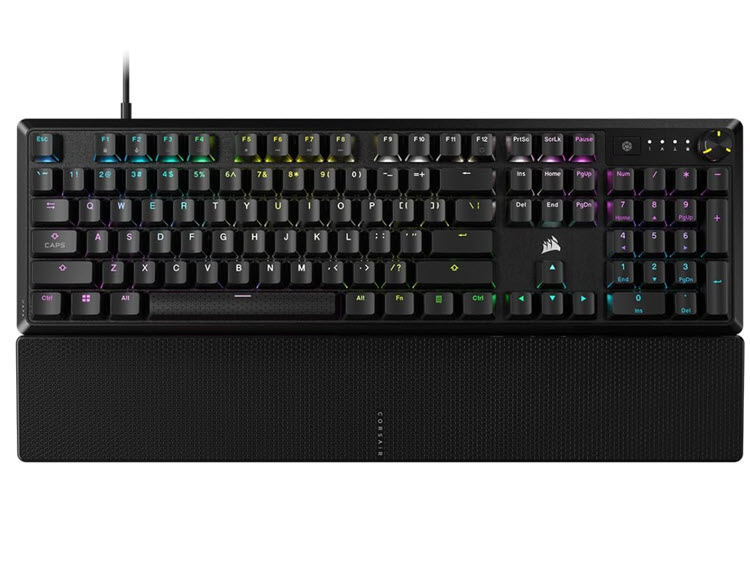 Milwaukee PC - CORSAIR K70 CORE RGB Mechanical Keyboard - MLX Red Linear Keys, Black, w/Palmrest