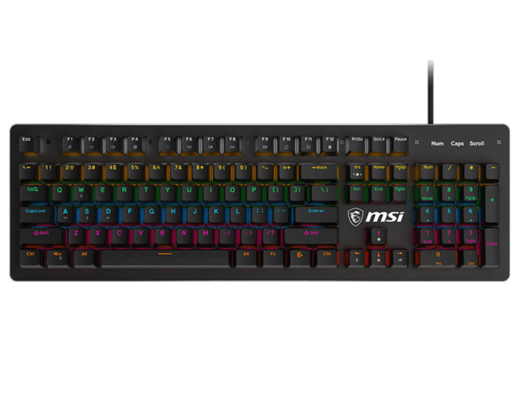 Milwaukee PC - MSI FORGE GK300 Gaming Keyboard, USB 2.0, Mechanical Blue Switches, RGB 