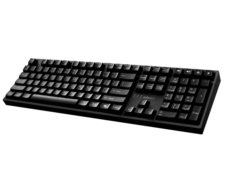 Milwaukee PC - Adesso EasyTouch 670 Multi-OS Mechanical Keyboard w/CoPilot AI Hotkey, Blue Switches 