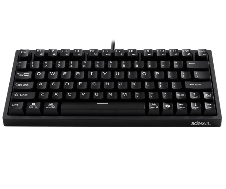 Milwaukee PC - Adesso EasyTouch 610 Compact Mechanical Keyboard w/Copilot Ai, Blue Switches