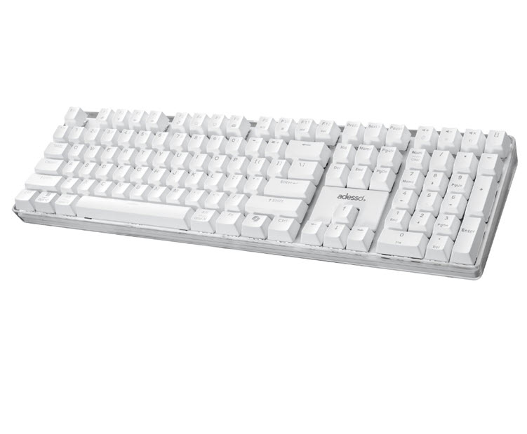 Milwaukee PC - Adesso EasyTouch 680 Mechanical Keyboard w/CoPilot AI Hotkey, Brown Switches, LED