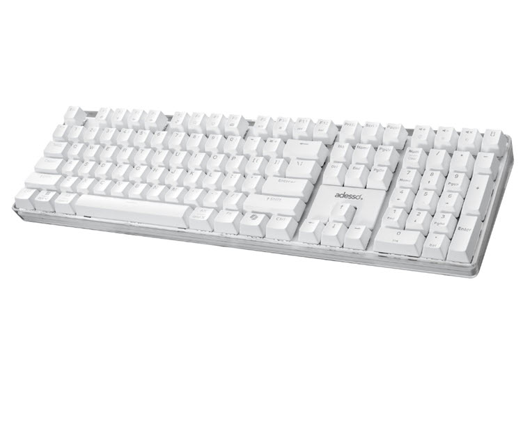 Milwaukee PC - Adesso EasyTouch 680 Mechanical Keyboard w/CoPilot AI Hotkey, Brown Switches, LED