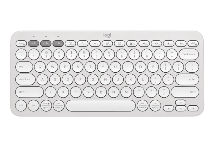 Milwaukee PC - Logi Pebble Keys 2 K380s - Bluetooth Low Energy, Tonal White