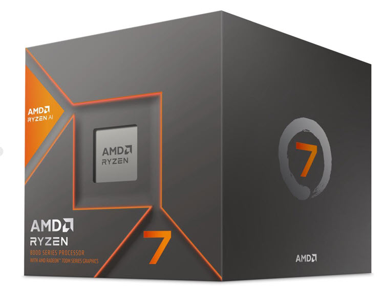 Milwaukee PC - AMD Ryzen 7 8700G - AM5, 4.2/5.1GHz, 8c/16t, Radeon 780M Gfx, 65W, Unlocked, Wraith Spire Cooler