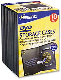Milwaukee PC - Memorex Black DVD Storage Cases 10Pk 32021980