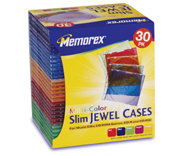 Milwaukee PC - Memorex Slim Color Jewel Cases 30Pk 32021930CP2
