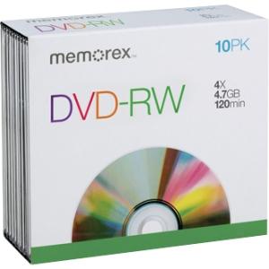 Milwaukee PC - DVD-RW 4.7GB 10 Pack Slim 4x