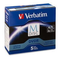 Milwaukee PC - Verbatim M DISC DVD-R 4.7GB 4X with Branded Surface – 5pk Jewel Case Box
