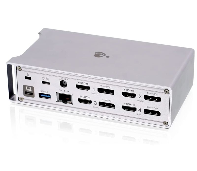 Milwaukee PC - IOGEAR Dock Pro Universal 4K Quad Docking Station - Dual HDMI,DP, Gigabit Ethernet