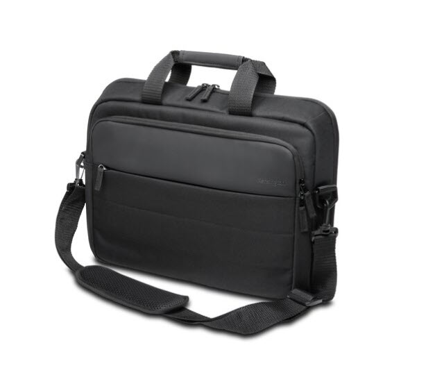Milwaukee PC - Kensington EQ Laptop Carrying Case 16” - Clamshell Design,  Padded Compartments, Zipper,Multiple Pockets, PCR, Black 