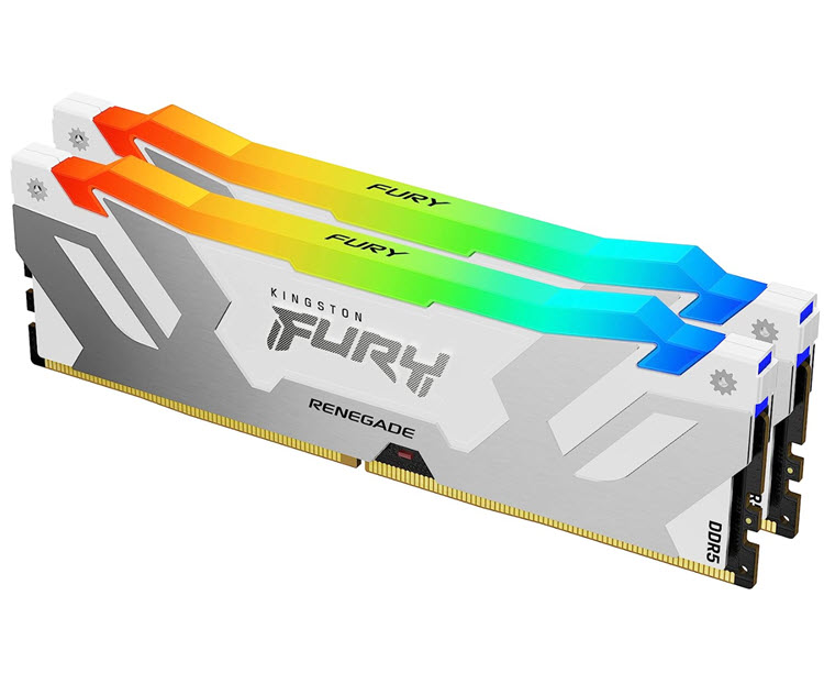 Milwaukee PC - Kingston FURY Renegade RGB 32GB Kit (2x16GB), DDR5-7600MHz, CL38,  1Rx8, XMP 3.0, White/Silver