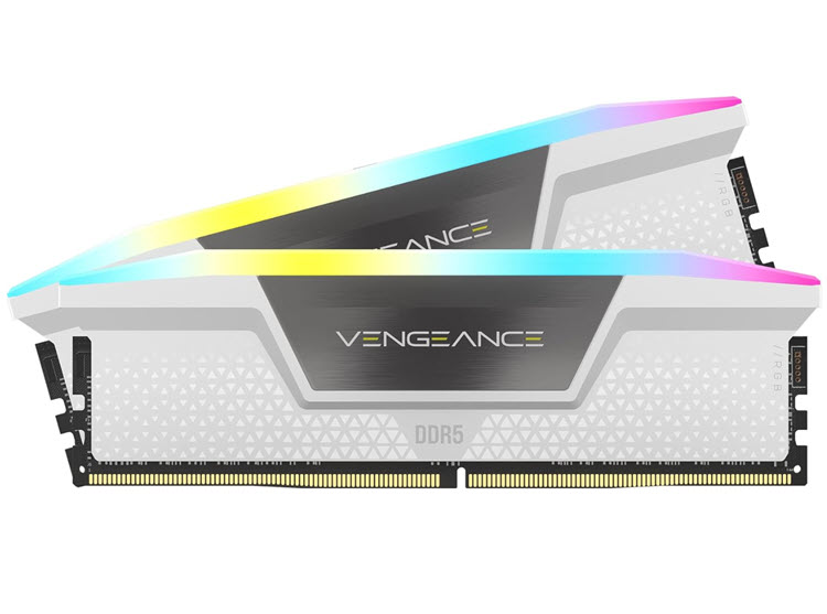 Milwaukee PC - CORSAIR VENGEANCE® RGB 32GB Kit  (2x16GB) DDR5-5200MHz,  CL40, XMP 3.0, iCUE  — White