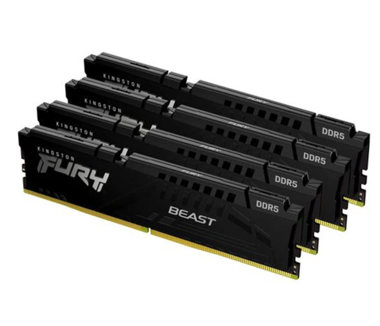 Milwaukee PC - Kingston FURY Beast 128GB Kit(4x32GB) DDR5-5600MHz, 2Rx8, XMP 3.0, CL40