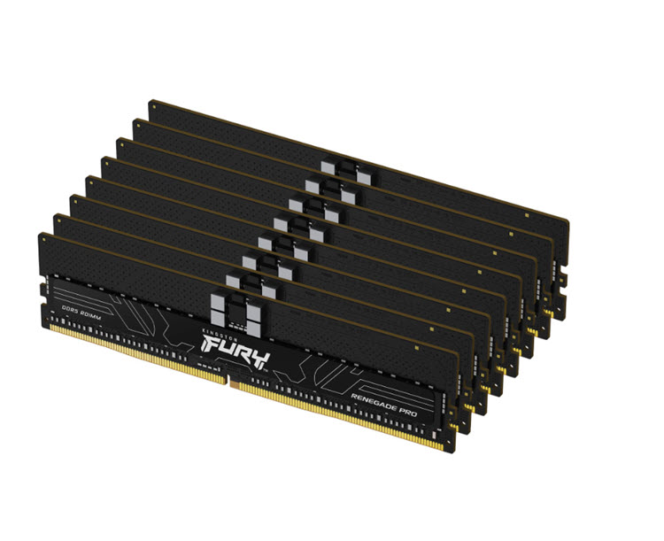 Milwaukee PC - Kingston FURY Renegade Pro 128GB Kit(8x16GB), DDR5-6000MHz, Reg, ECC, CL32, 1Rx8, AMD EXPO, XMP 3.0, DIMM