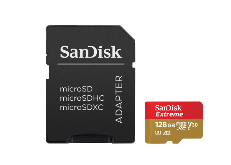 Milwaukee PC - SanDisk Extreme microSDXC UHS-I CARD 128GB - A2 /Class 3/UHS-I (U3) V30, 130MB/s, w/Adapter