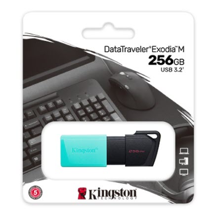 Milwaukee PC - Kingston 256GB Data Traverler Exodia - Teal/Black USB 3.2 Gen 1