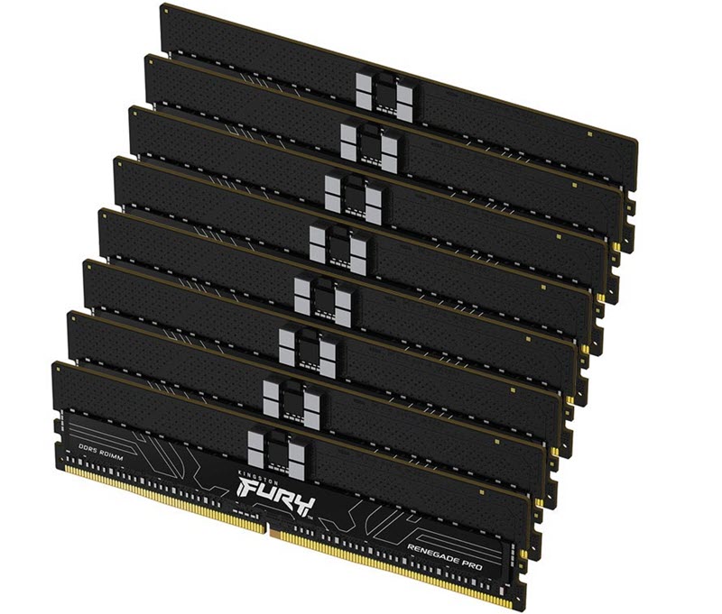 Milwaukee PC - Kingston Fury Renegade Pro 128GB Kit(8x16GB), DDR5-4800MHz, ECC, Registered, Intel XMP 3.0,  DIMM