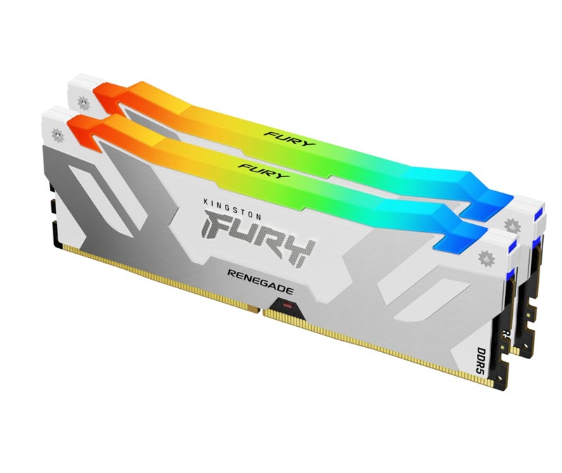 Milwaukee PC - Kingston Fury Renegade RGB 32GB Kit(2x16GB), DDR5-7200MHz, Intel XMP 3.0, White DIMM