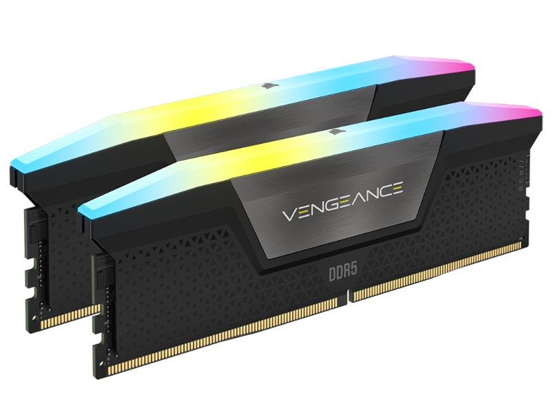 Milwaukee PC - Corsair VENGEANCE® RGB 48GB (2x24GB) DDR5-6600MHz C32 Memory Kit — Black