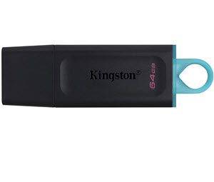 Milwaukee PC - Kingston 64GB USB3.2 G1 DataTraveler Exodia USB Flash Drive, Black/Teal
