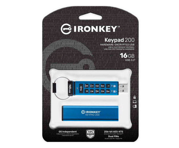 Milwaukee PC - Kingston 16GB USB-C IronKey Keypad 200C - 145MB/s read, 115MB/s write, FIPS 140-3 Lvl 3 , AES-256