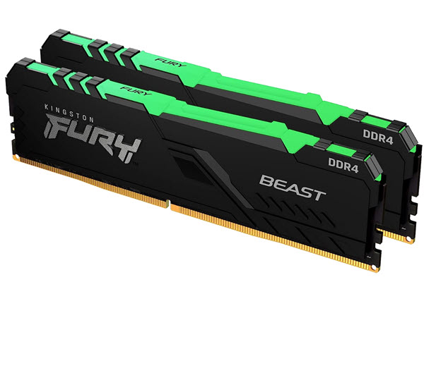 Milwaukee PC - Kingston FURY BEAST RGB 32GB Kit (2x16GB)  DDR4-2666MHz CL16 XMP 2.0