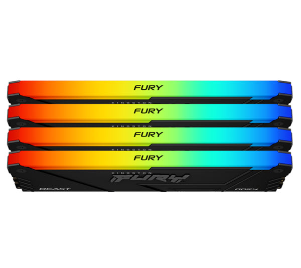 Milwaukee PC - Kingston FURY BEAST RGB 64GB Kit(4x16GB) DDR4-3200MHz CL16 XMP 2.0