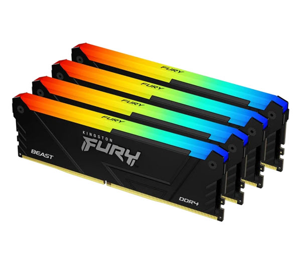 Milwaukee PC - Kingston FURY BEAST RGB 128GB Kit (4x32GB) DDR4-3600MHz, CL18, XMP 2.0