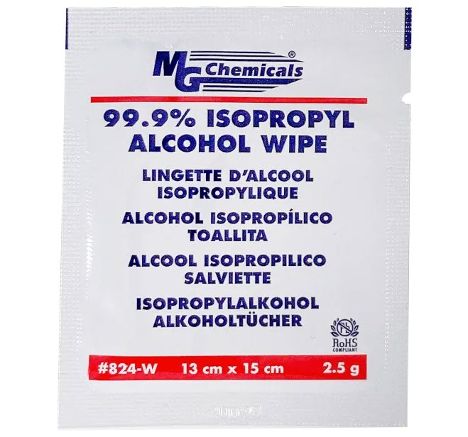 Milwaukee PC - MG Chemicals 99.9% Isopropyl Alcohol Wipe - 6"x5", Single