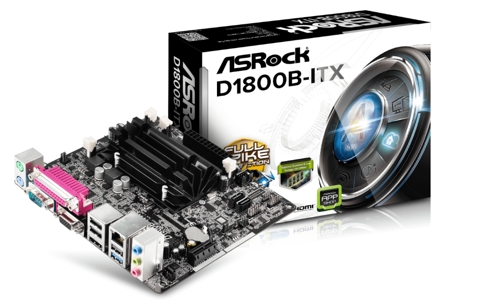 Milwaukee PC - Asrock Q1800B-ITX Motherboard w/integrated CPU