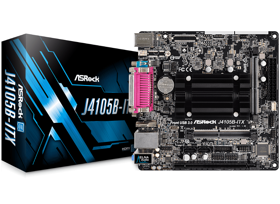 Milwaukee PC - Asrock J4105B-ITX Motherboard w/integrated CPU