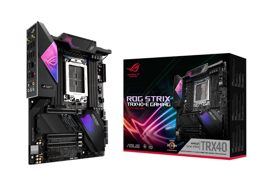 Milwaukee PC - Asus ROG STRIX TRX40 E GAMING - sTRX4, ATX, 8xDDR4, 2xM.2, NVIDIA® 2-Way SLI, AMD 2-Way CrossFireX, WiFi6