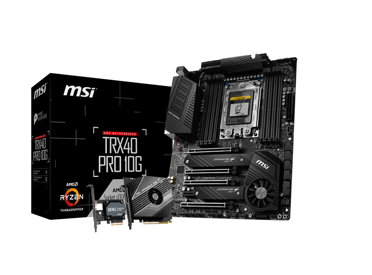 Milwaukee PC - MSI TRX40 PRO 10G - ATX, sTRX4, 8xDDR4, 2xM.2, 3-Way NVIDIA® SLI, 3-Way AMD® CrossFire