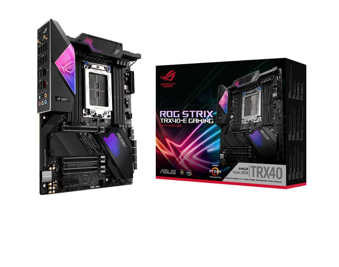 Milwaukee PC - Asus ROG STRIX TRX40 E GAMING - ATX, sTRX4, 8xDDR4, 2xM.2, 2-Way SLI, 2-Way CrossFireX, WiFi6