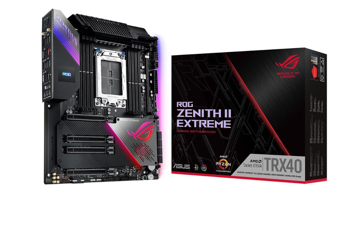 Milwaukee PC - Asus ROG Zenith II Extreme Alpha E-ATX, sTRX4, 8xDDR4, 3xM.2, 3-Way SLI, 3-Way CrossFireX, WiFi6