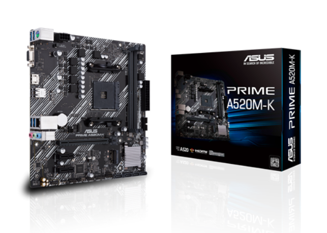Milwaukee PC - Asus Prime A520M-K - MATX, AM4, 2xDDR4, VGA