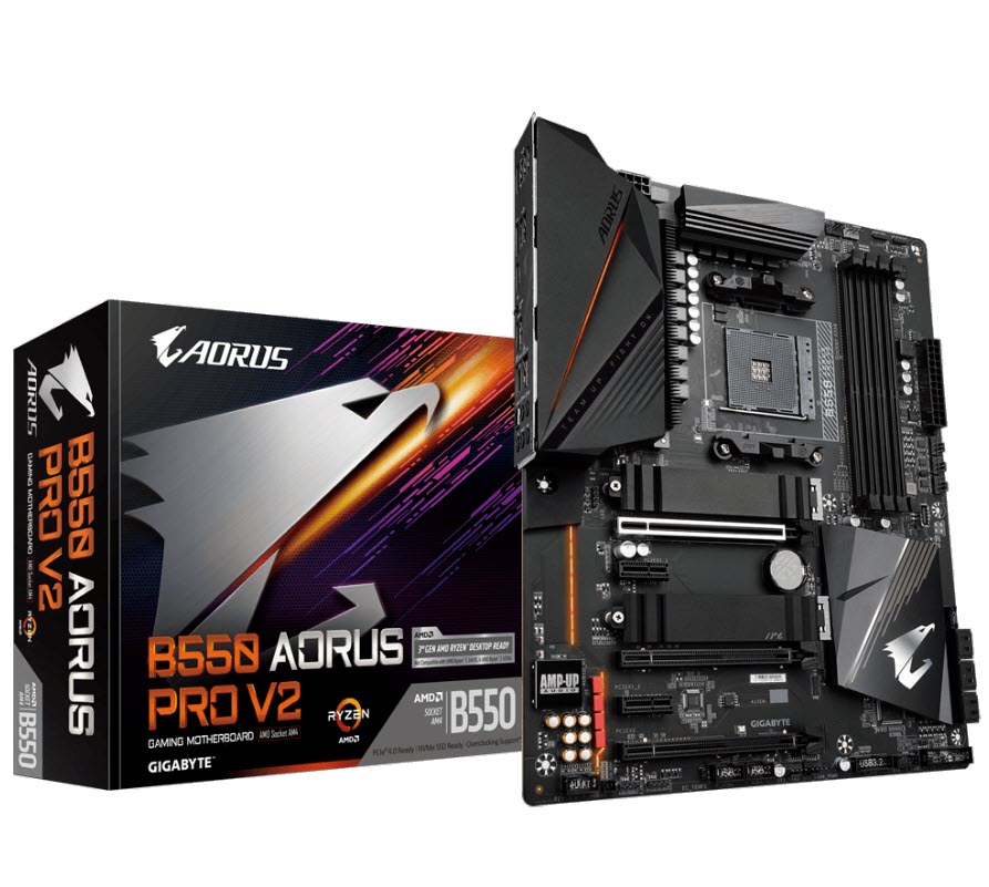 Milwaukee PC - Gigabyte B550 AORUS PRO V2 - ATX, AM4, 4xDDR4, 2xM.2, 1xHDMI