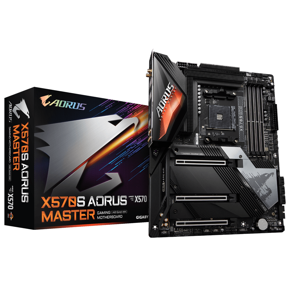 Milwaukee PC - Gigabyte X570S AORUS MASTER - ATX, AM4, 4xDDR4, 3xM.2, AMD Quad-GPU CrossFire, 2-Way AMD CrossFire