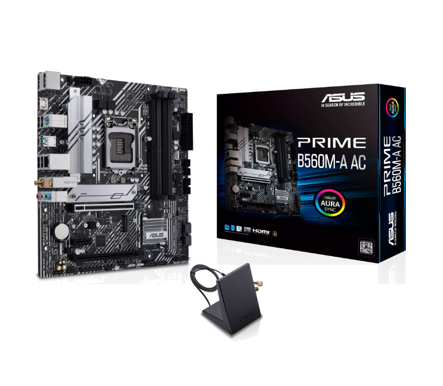 Milwaukee PC - ASUS PRIME B560M-A AC - s1200, mATX, 4xDDR4, 2xM.2, 2xHDMI, 1xDP, Wifi, BT 5.0