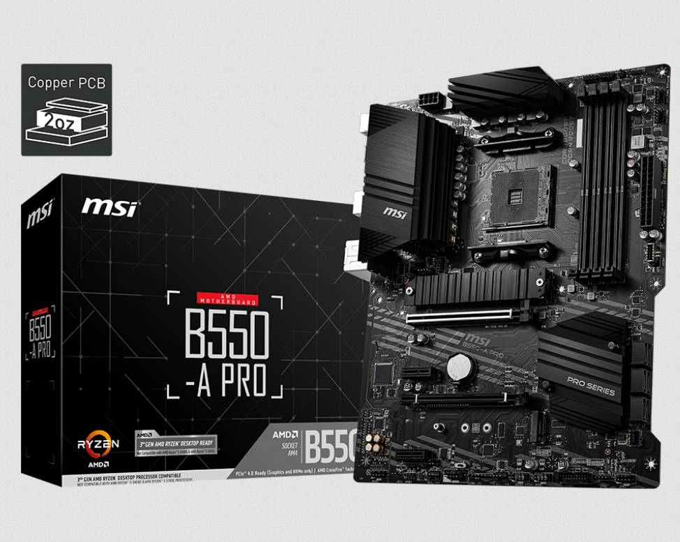 Milwaukee PC - AMD B550-A PRO  RYZEN 9 AM4 DDR4 128GB ATX