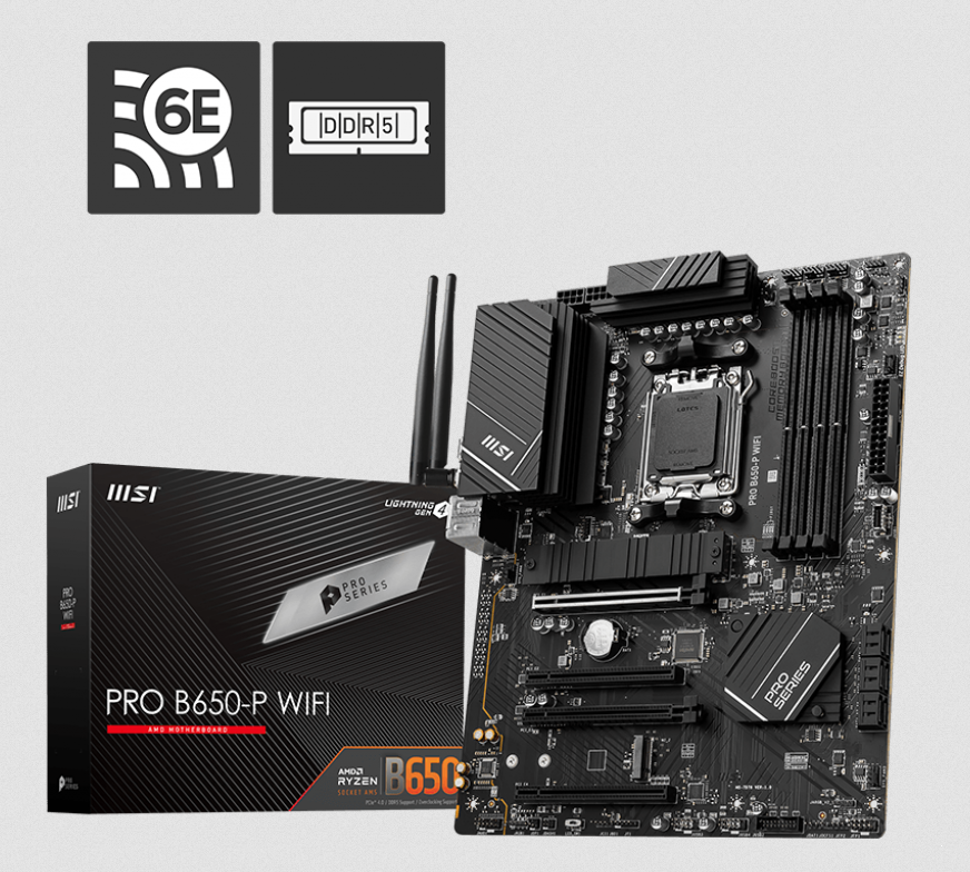 Milwaukee PC - MSI PRO B650-P WIFI AMD RYZEN 7000, AM5, DDR5, ATX
