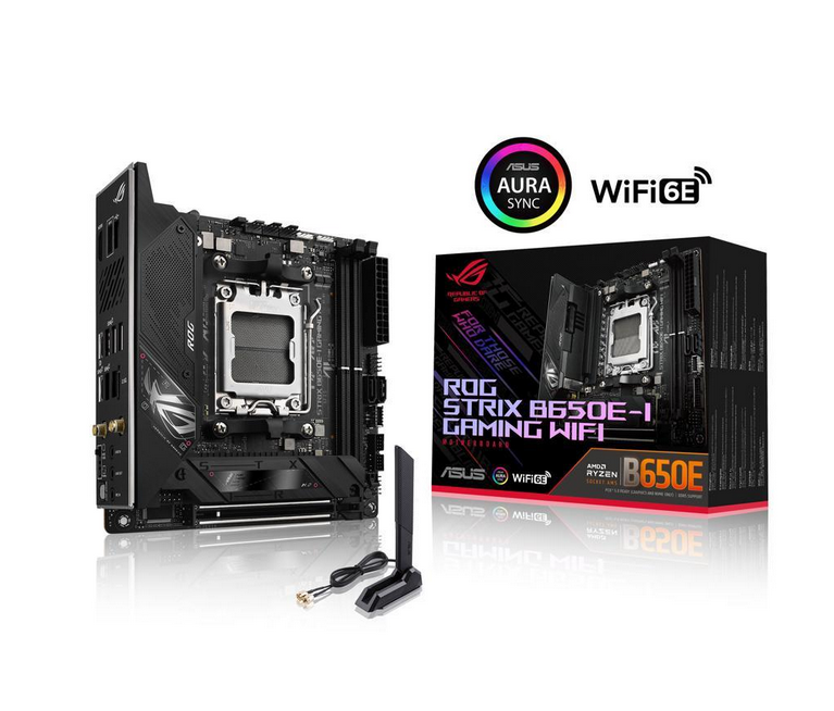 Milwaukee PC - ASUS ROG STRIX B650E-I GAMING WIFI - AM5, 2xDDR5, EXPO, 2xM.2,  Aura Sync RGB lighting