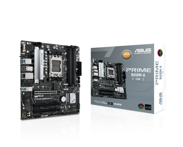 Milwaukee PC - ASUS PRIME B650M-A-CSM - mATX, AM5, 4xDDR5, 2xM.2, 1xVGA, 1xDP, 1xHDMI, 2.5Gb