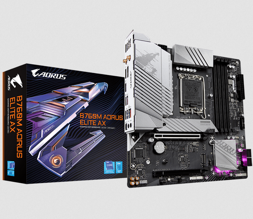 Milwaukee PC - Gigabyte B760M AORUS ELITE AX - m-ATX, s1700, B760,DDR5, 1xDP, 1xHDMI, WiF 6Ei