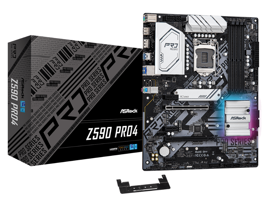 Milwaukee PC - ASRock Z590 Pro4 - ATX, s1200, 4xDDR4, 3xM.2, 1xDP, 1xHDMI