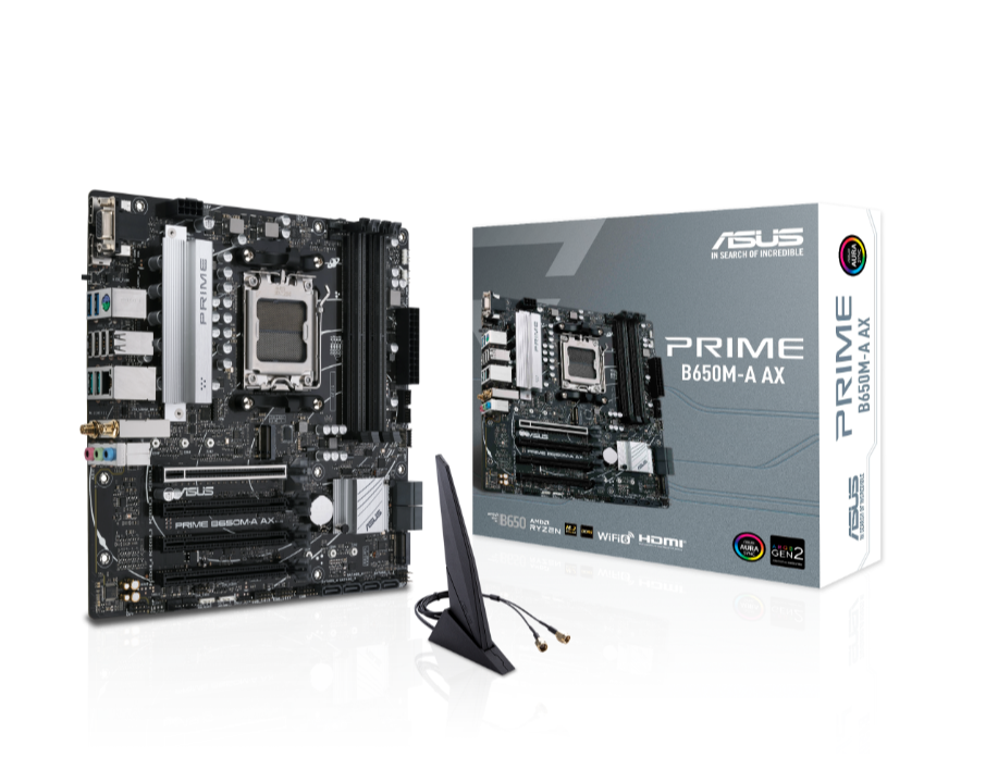 Milwaukee PC - Asus PRIME B650M A AX - mATX, AM5, EXPO, 4xDDR5, 2xM.2, WiFi6, BT 5.2, 1xDP, 1xHDMI, 1xVGA 